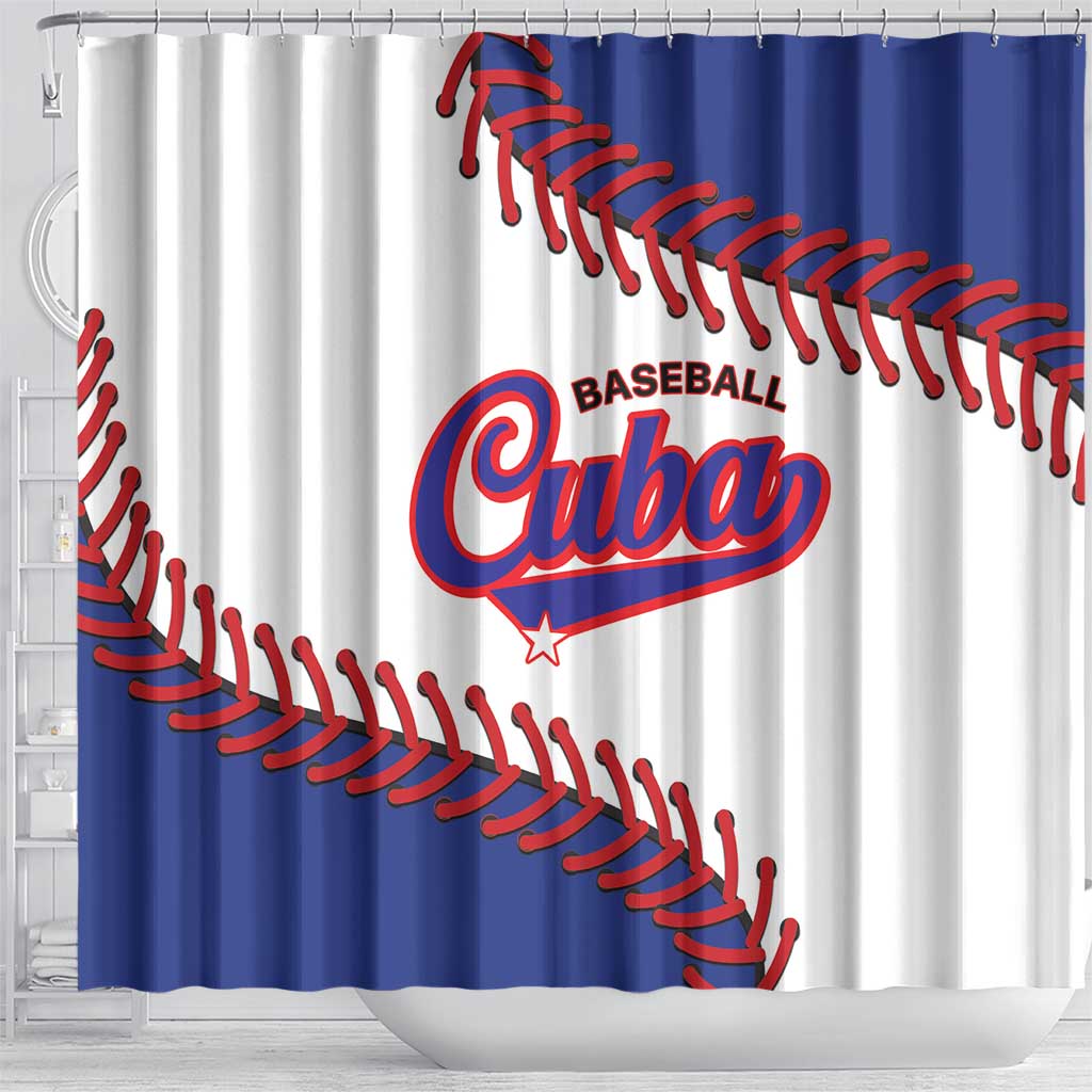 Custom Baseball Cuba 2025 Shower Curtain Cuba Powerhouse of Baseball