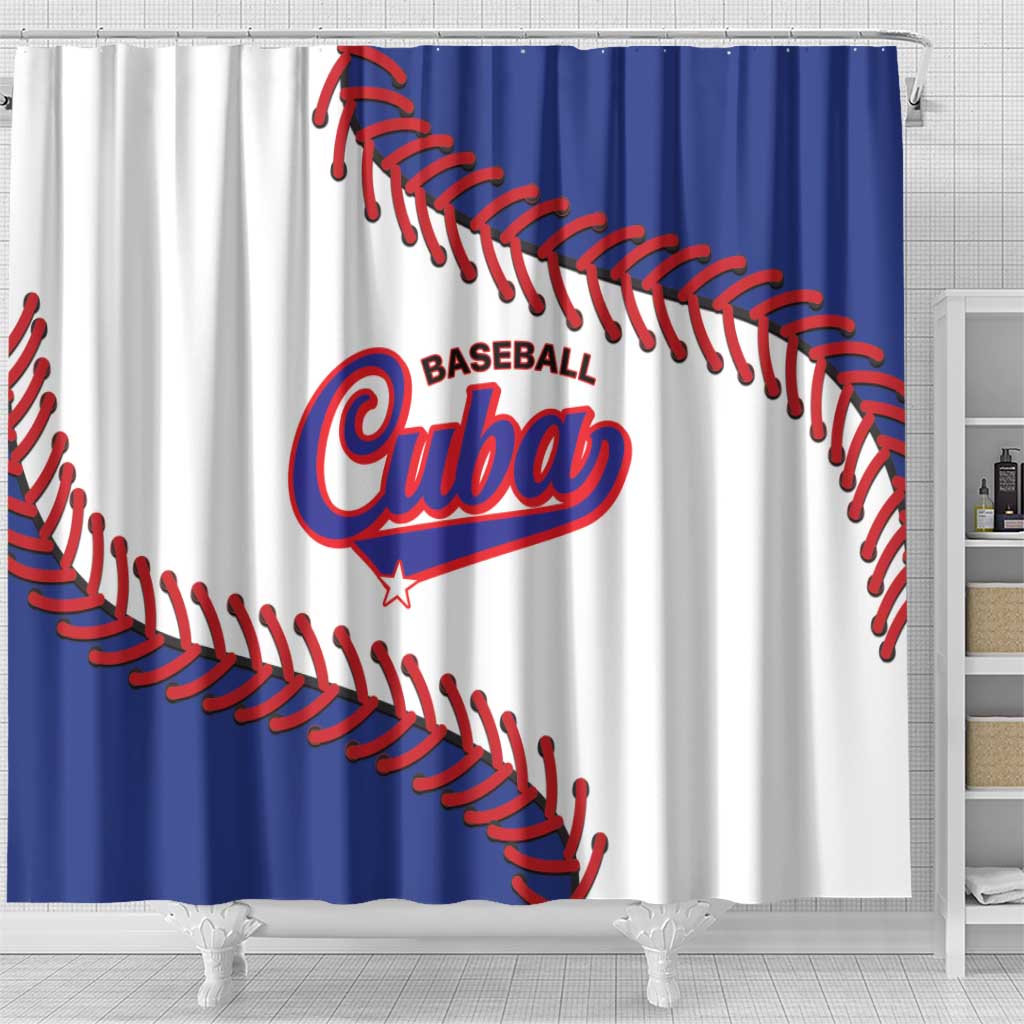 Custom Baseball Cuba 2025 Shower Curtain Cuba Powerhouse of Baseball