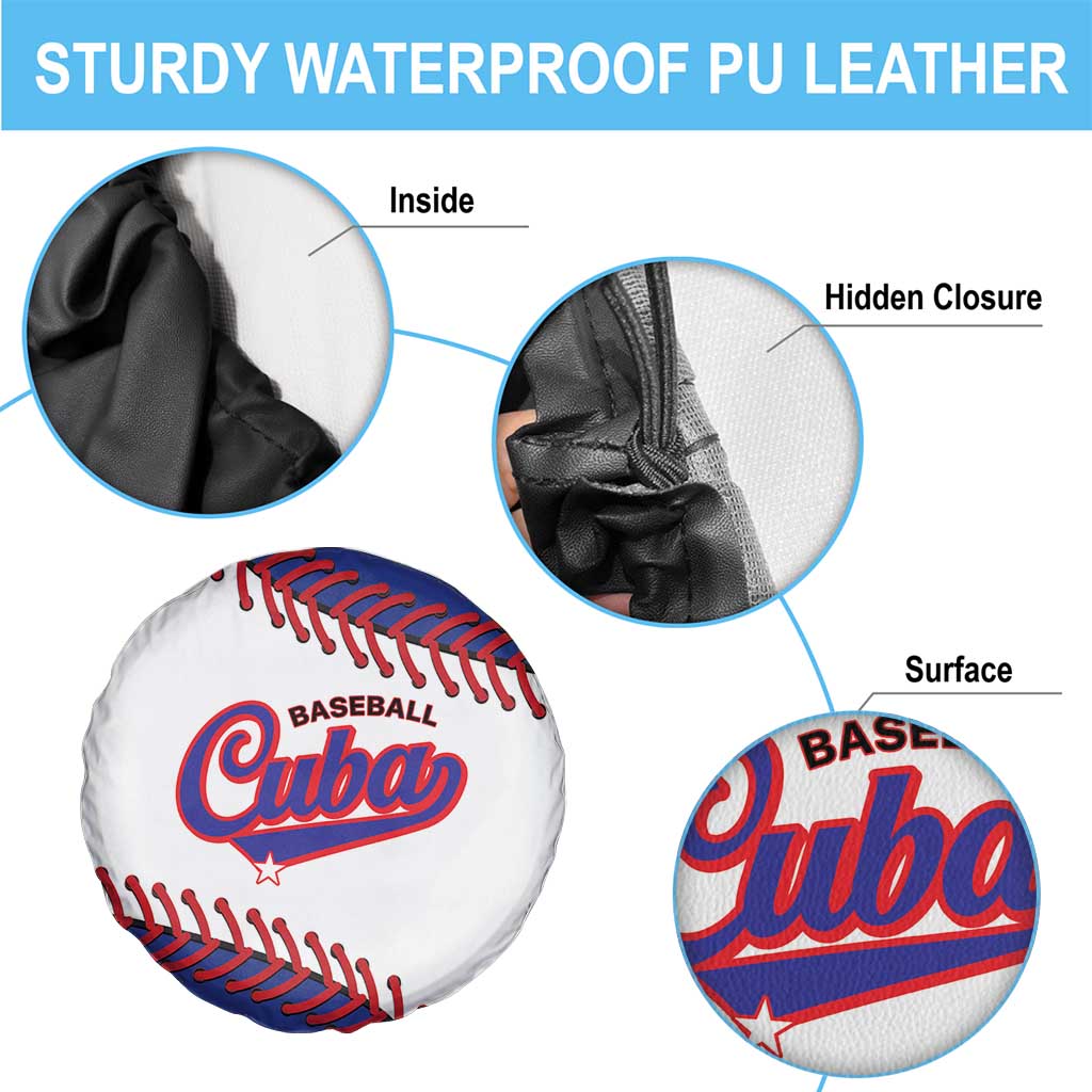 Custom Baseball Cuba 2025 Spare Tire Cover Cuba Powerhouse of Baseball