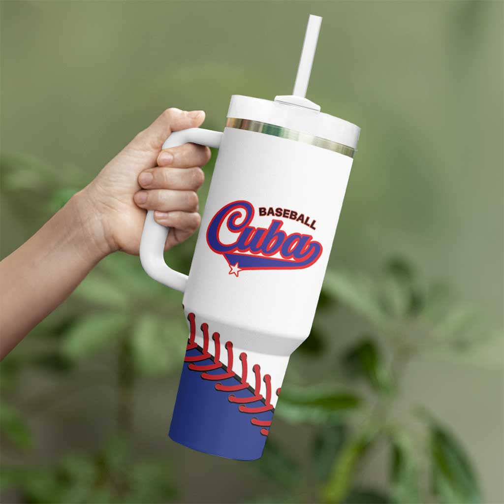 Custom Baseball Cuba 2025 Tumbler With Handle Cuba Powerhouse of Baseball