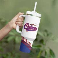 Custom Baseball Cuba 2025 Tumbler With Handle Cuba Powerhouse of Baseball