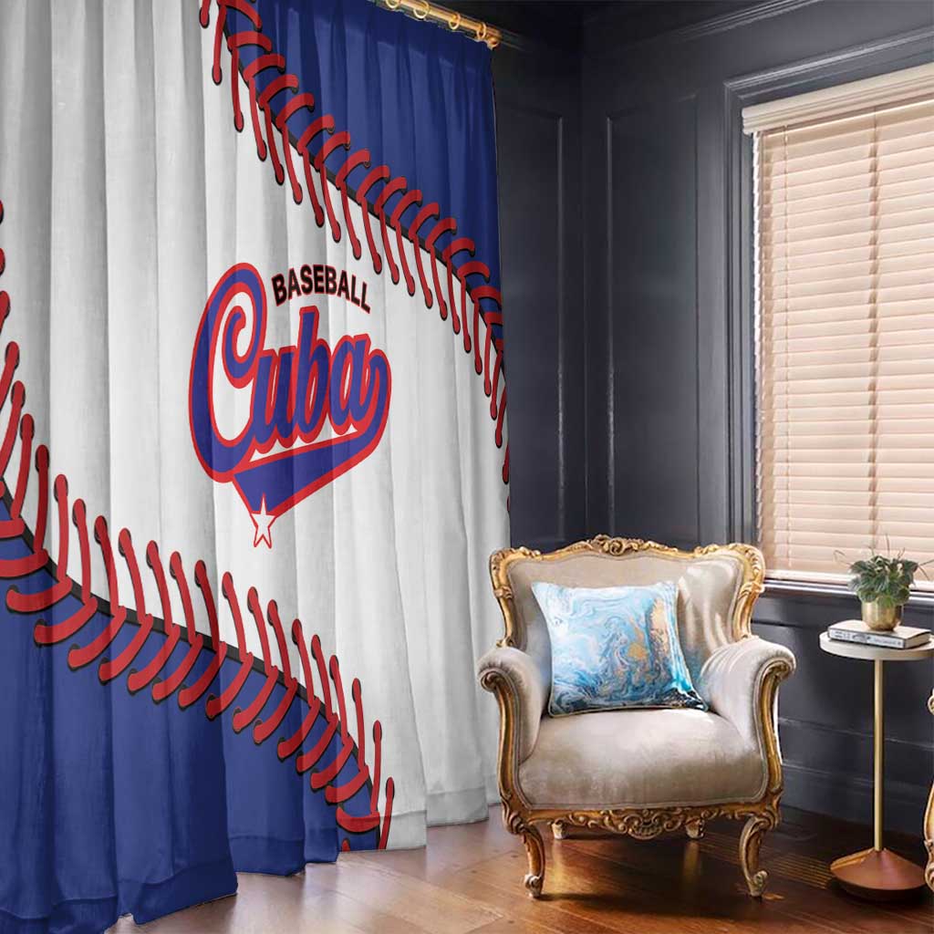 Custom Baseball Cuba 2025 Window Curtain Cuba Powerhouse of Baseball