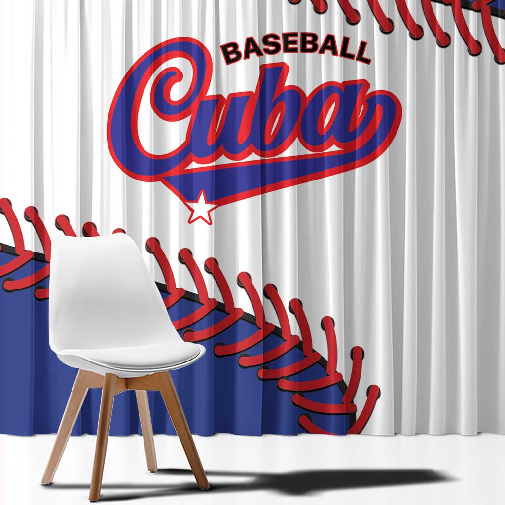 Custom Baseball Cuba 2025 Window Curtain Cuba Powerhouse of Baseball