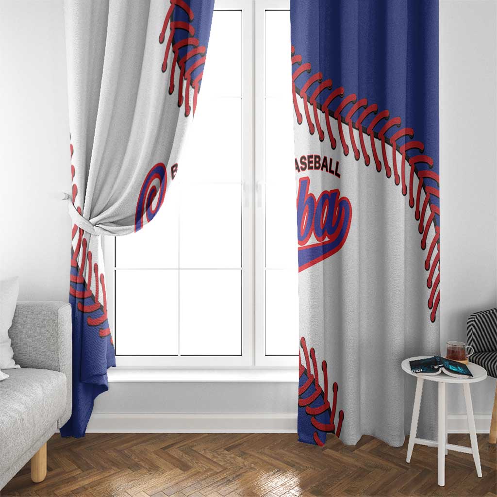Custom Baseball Cuba 2025 Window Curtain Cuba Powerhouse of Baseball