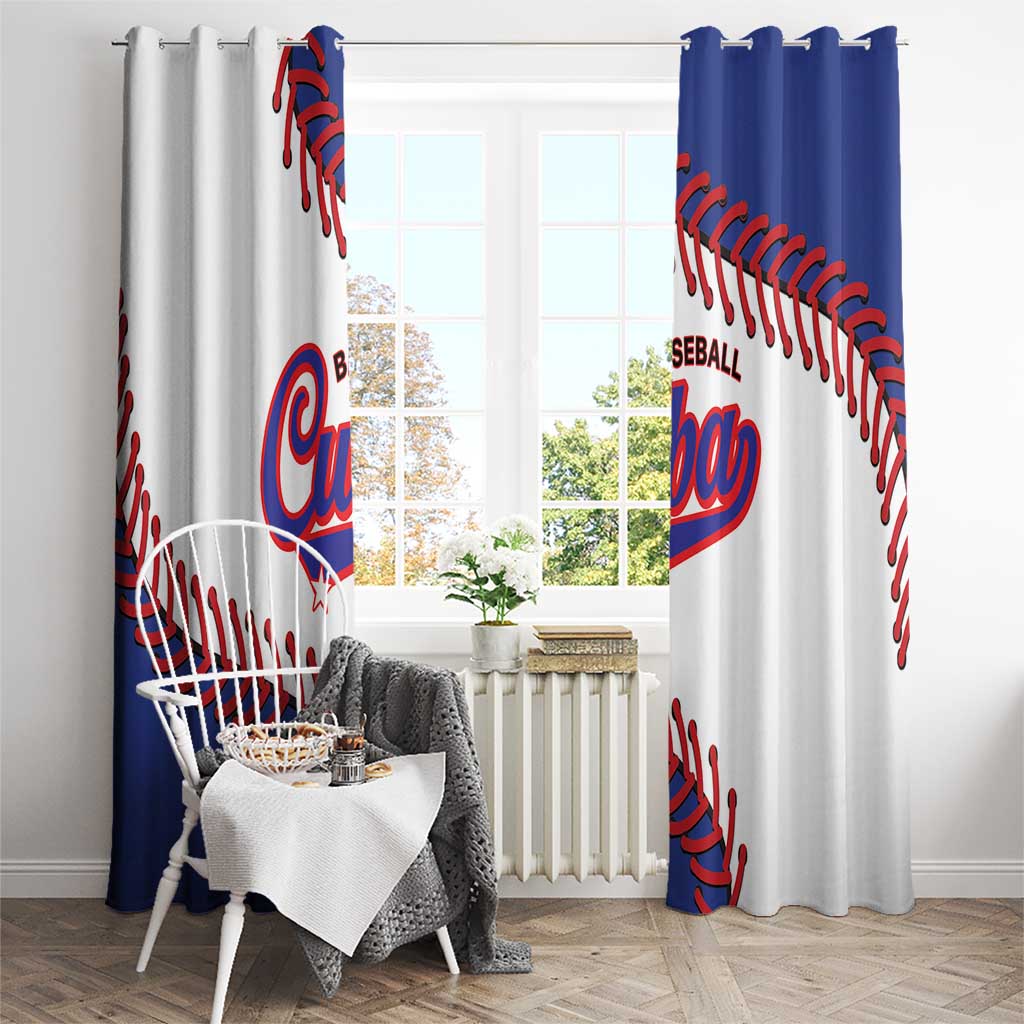Custom Baseball Cuba 2025 Window Curtain Cuba Powerhouse of Baseball
