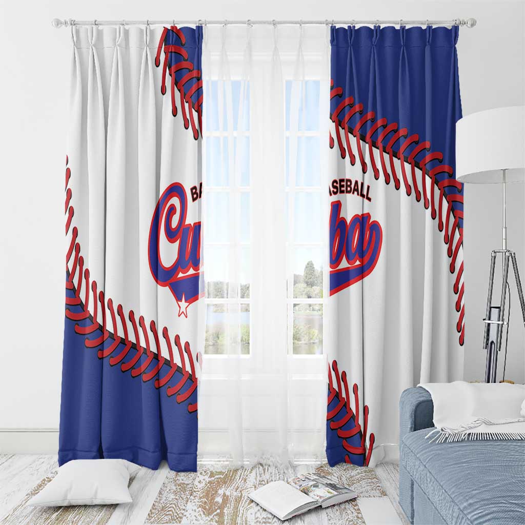 Custom Baseball Cuba 2025 Window Curtain Cuba Powerhouse of Baseball