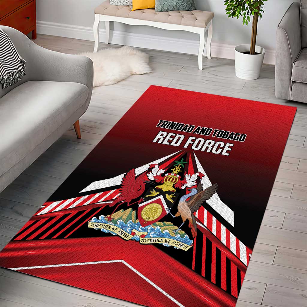 Custom Cricket Trinidad and Tobago Red Force Area Rug Go Champion