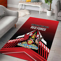 Custom Cricket Trinidad and Tobago Red Force Area Rug Go Champion