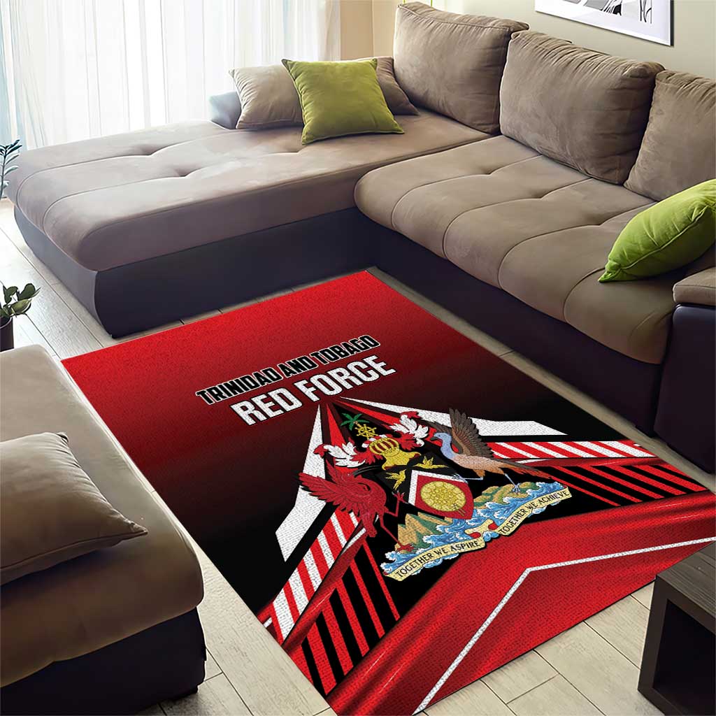 Custom Cricket Trinidad and Tobago Red Force Area Rug Go Champion
