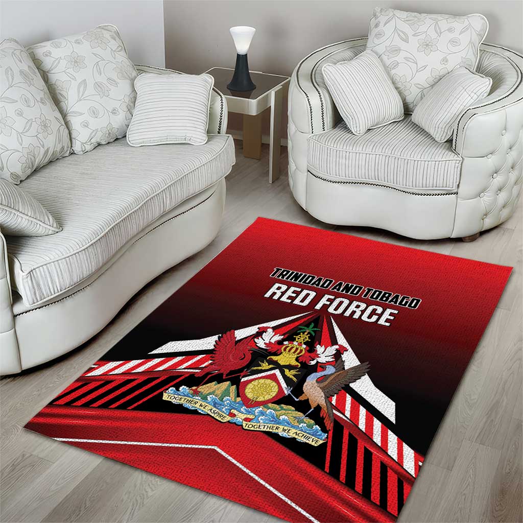 Custom Cricket Trinidad and Tobago Red Force Area Rug Go Champion