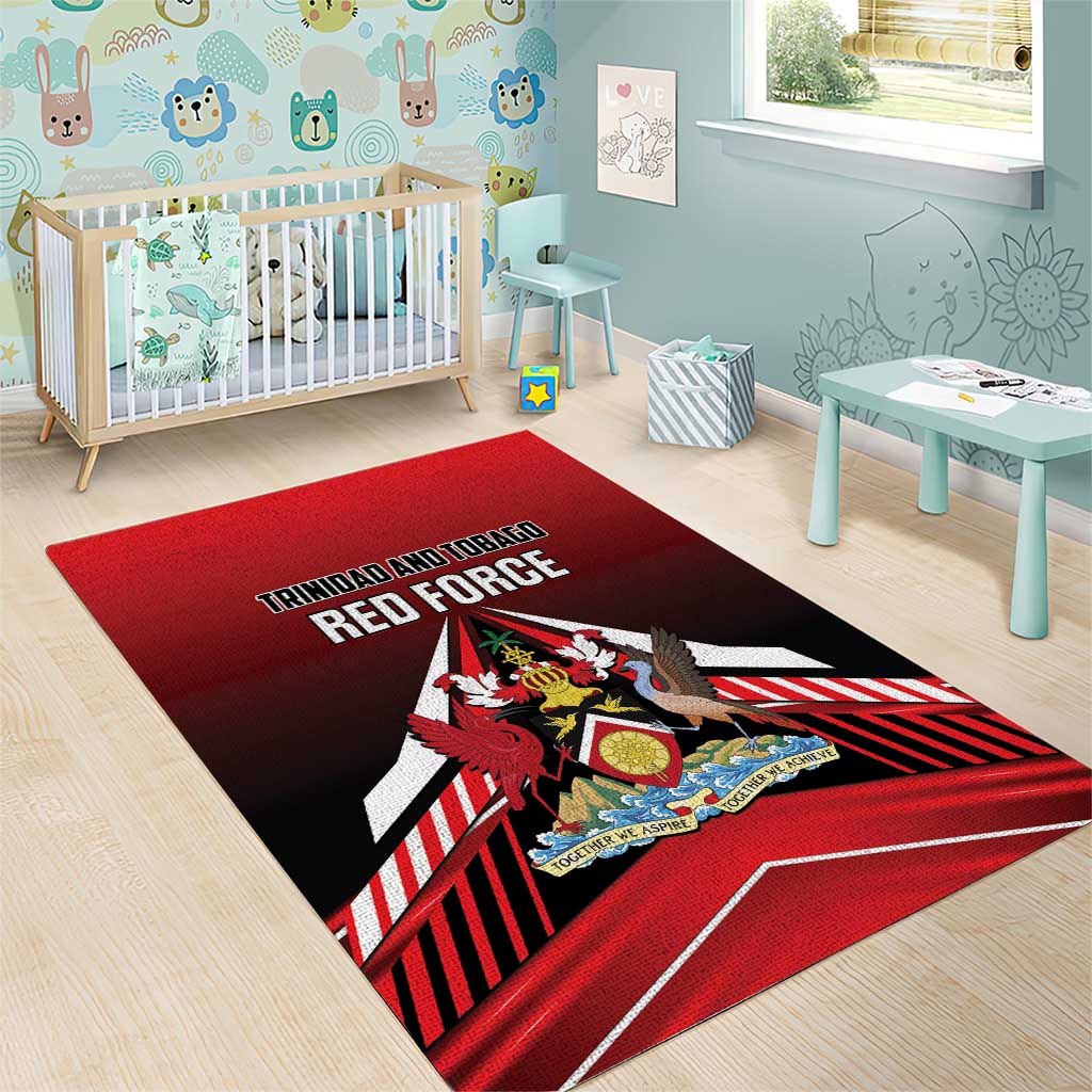 Custom Cricket Trinidad and Tobago Red Force Area Rug Go Champion