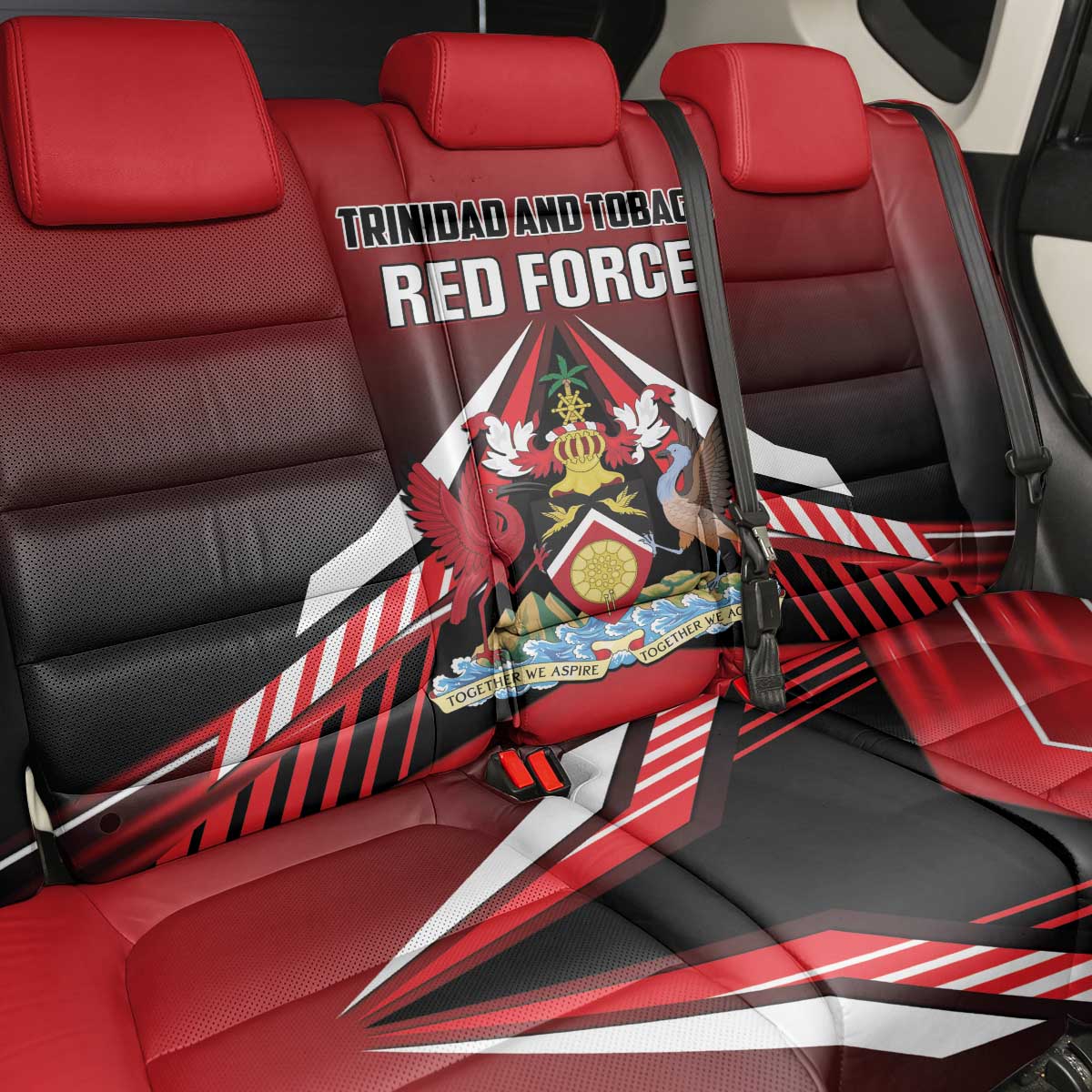 Custom Cricket Trinidad and Tobago Red Force Back Car Seat Cover Go Champion