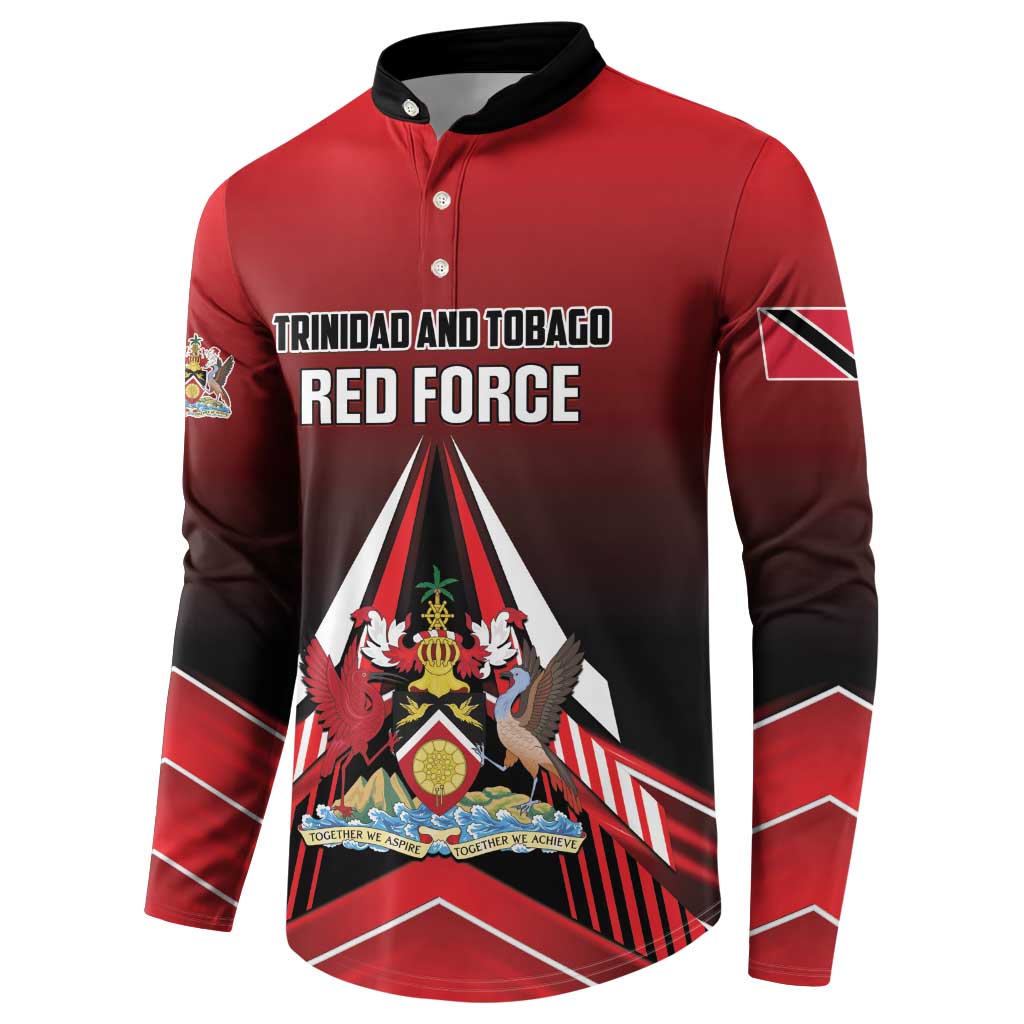 Custom Cricket Trinidad and Tobago Red Force Button Sweatshirt Go Champion