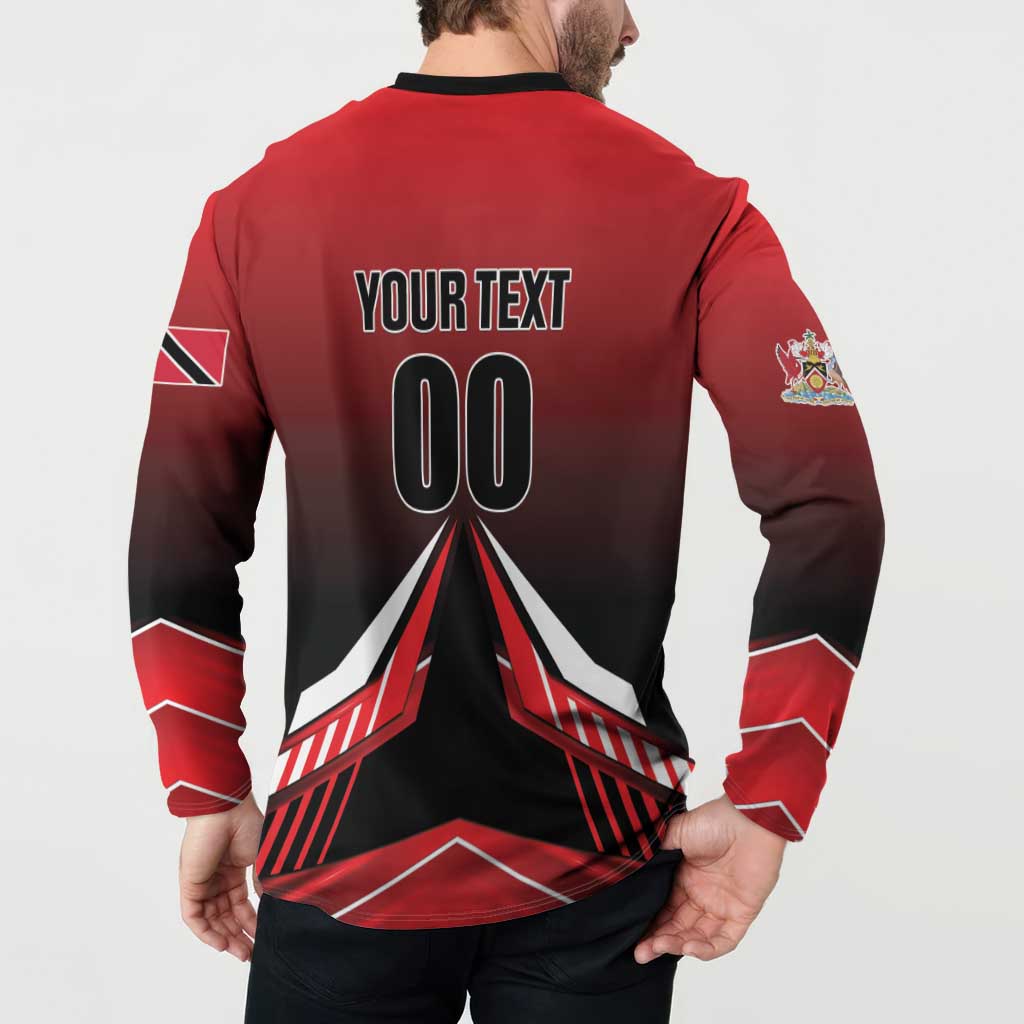 Custom Cricket Trinidad and Tobago Red Force Button Sweatshirt Go Champion