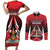 Custom Cricket Trinidad and Tobago Red Force Couples Matching Short Sleeve Bodycon Dress and Long Sleeve Button Shirt Go Champion