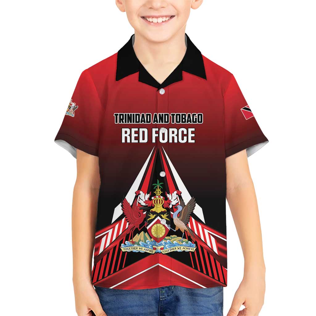 Custom Cricket Trinidad and Tobago Red Force Family Matching Long Sleeve Bodycon Dress and Hawaiian Shirt Go Champion