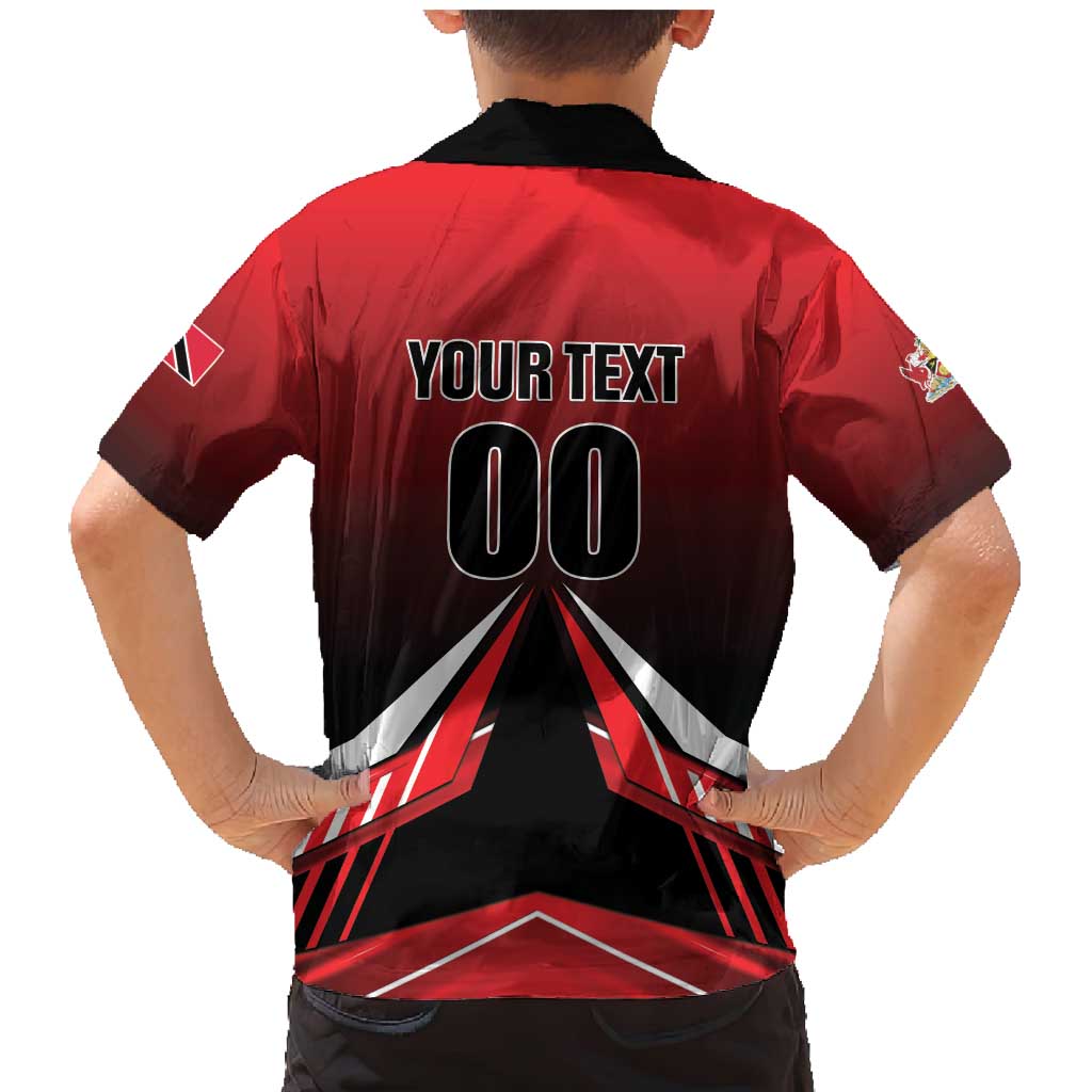 Custom Cricket Trinidad and Tobago Red Force Family Matching Mermaid Dress and Hawaiian Shirt Go Champion