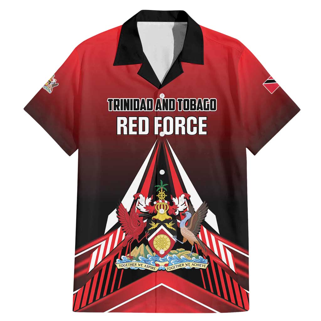 Custom Cricket Trinidad and Tobago Red Force Family Matching Mermaid Dress and Hawaiian Shirt Go Champion