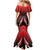 Custom Cricket Trinidad and Tobago Red Force Family Matching Mermaid Dress and Hawaiian Shirt Go Champion