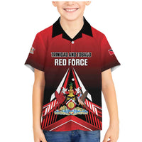 Custom Cricket Trinidad and Tobago Red Force Family Matching Mermaid Dress and Hawaiian Shirt Go Champion