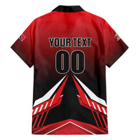 Custom Cricket Trinidad and Tobago Red Force Family Matching Off The Shoulder Long Sleeve Dress and Hawaiian Shirt Go Champion