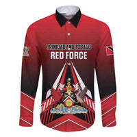 Custom Cricket Trinidad and Tobago Red Force Family Matching Off The Shoulder Long Sleeve Dress and Hawaiian Shirt Go Champion