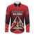 Custom Cricket Trinidad and Tobago Red Force Family Matching Off The Shoulder Long Sleeve Dress and Hawaiian Shirt Go Champion