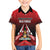 Custom Cricket Trinidad and Tobago Red Force Family Matching Off The Shoulder Long Sleeve Dress and Hawaiian Shirt Go Champion