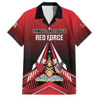 Custom Cricket Trinidad and Tobago Red Force Family Matching Off Shoulder Maxi Dress and Hawaiian Shirt Go Champion
