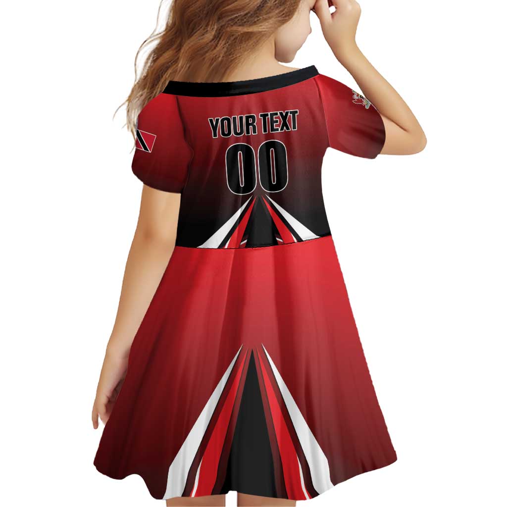 Custom Cricket Trinidad and Tobago Red Force Family Matching Off Shoulder Short Dress and Hawaiian Shirt Go Champion