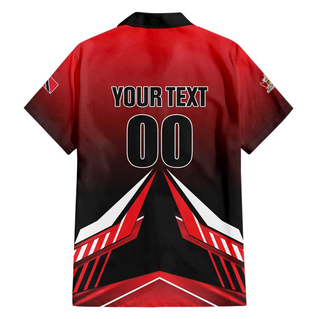 Custom Cricket Trinidad and Tobago Red Force Family Matching Short Sleeve Bodycon Dress and Hawaiian Shirt Go Champion