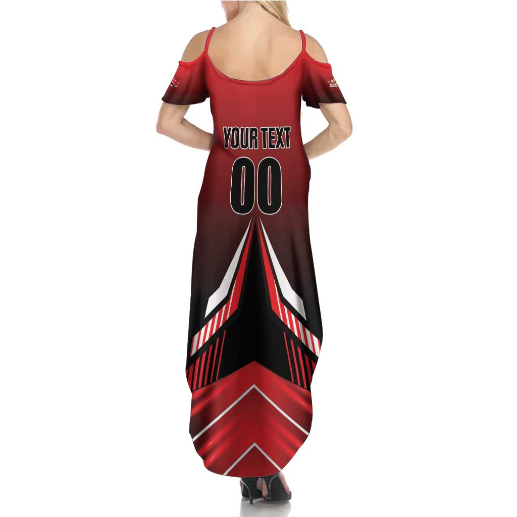 Custom Cricket Trinidad and Tobago Red Force Family Matching Summer Maxi Dress and Hawaiian Shirt Go Champion