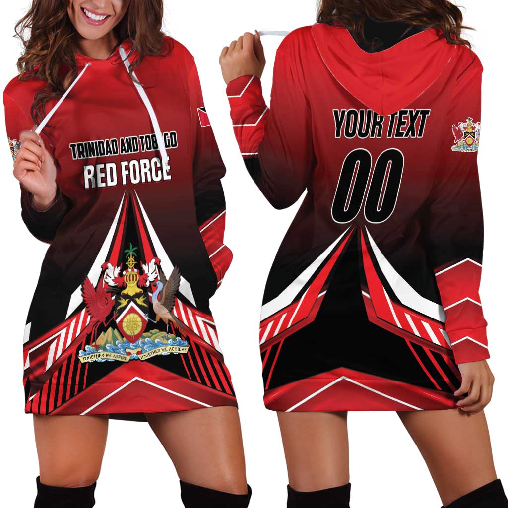 Custom Cricket Trinidad and Tobago Red Force Hoodie Dress Go Champion
