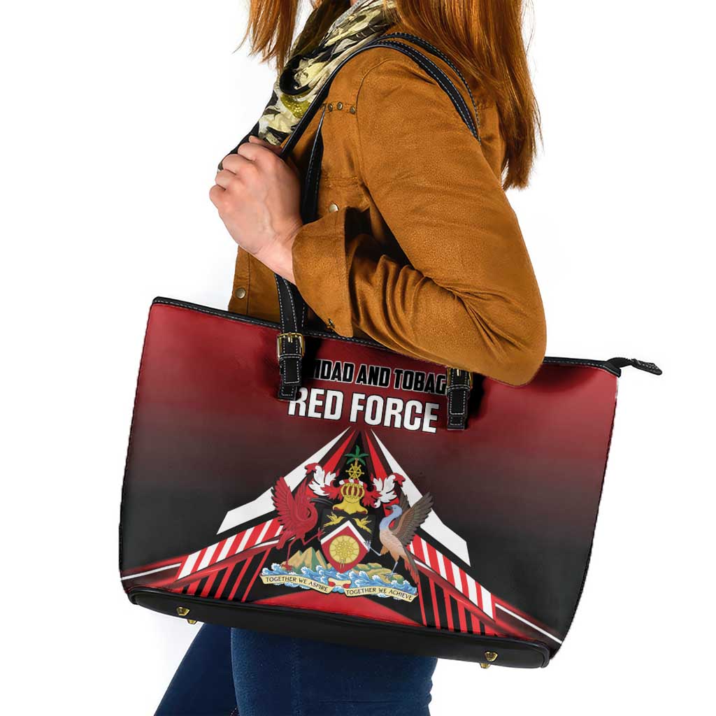 Custom Cricket Trinidad and Tobago Red Force Leather Tote Bag Go Champion