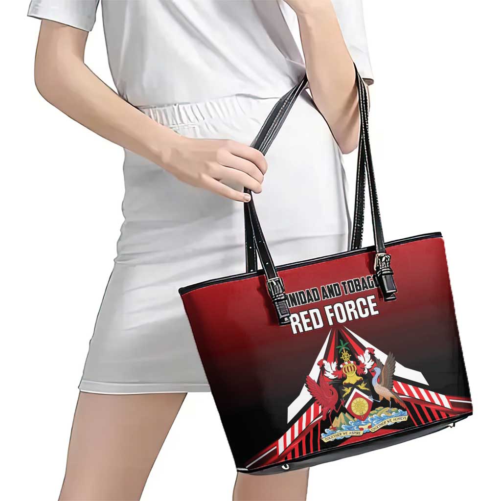 Custom Cricket Trinidad and Tobago Red Force Leather Tote Bag Go Champion