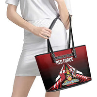 Custom Cricket Trinidad and Tobago Red Force Leather Tote Bag Go Champion
