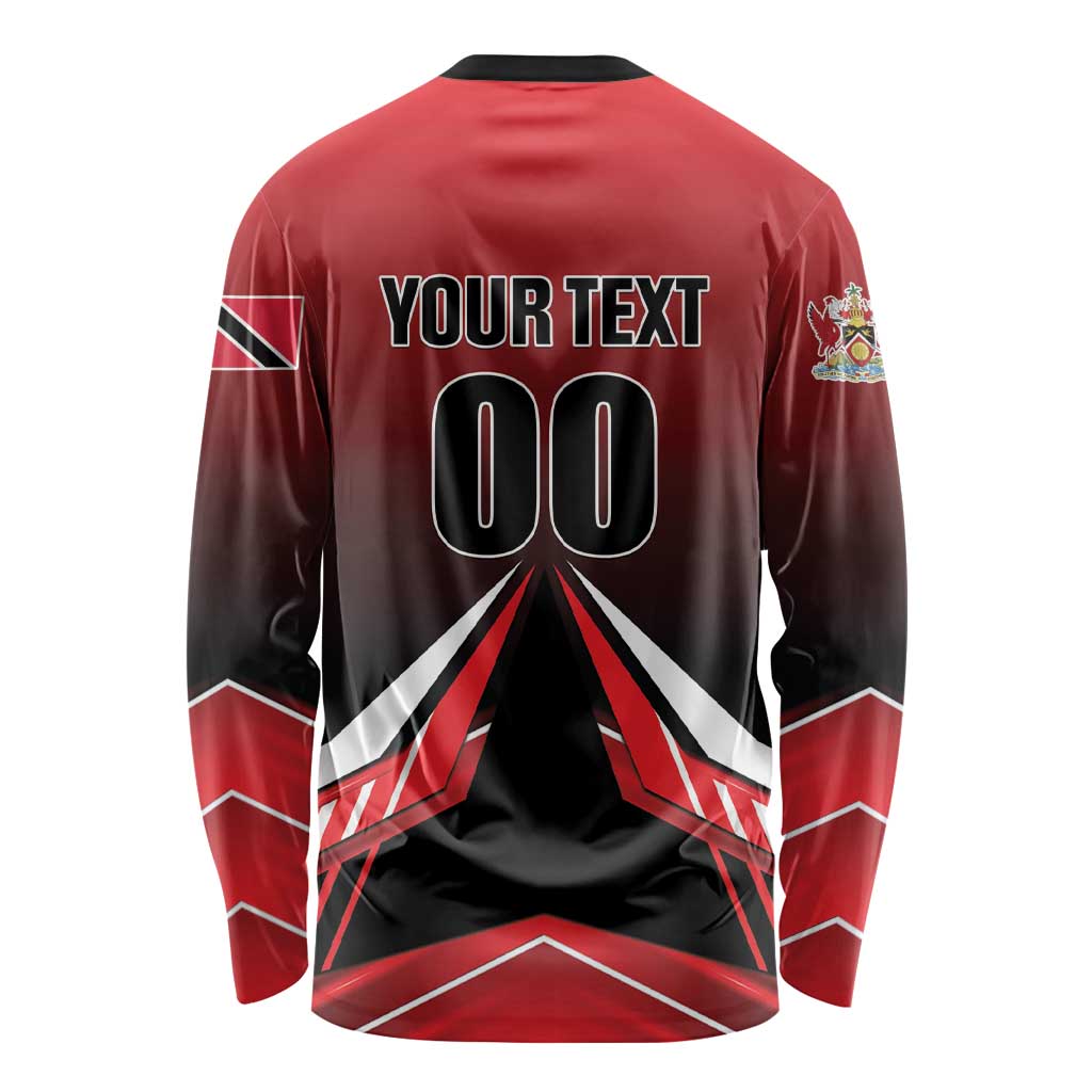 Custom Cricket Trinidad and Tobago Red Force Long Sleeve Shirt Go Champion