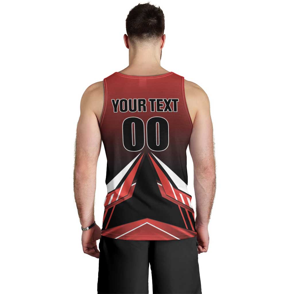 Custom Cricket Trinidad and Tobago Red Force Men Tank Top Go Champion