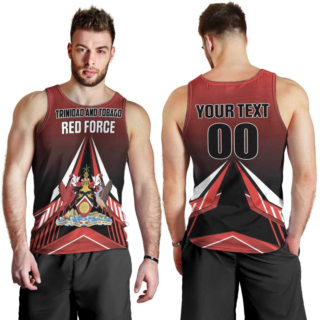 Custom Cricket Trinidad and Tobago Red Force Men Tank Top Go Champion