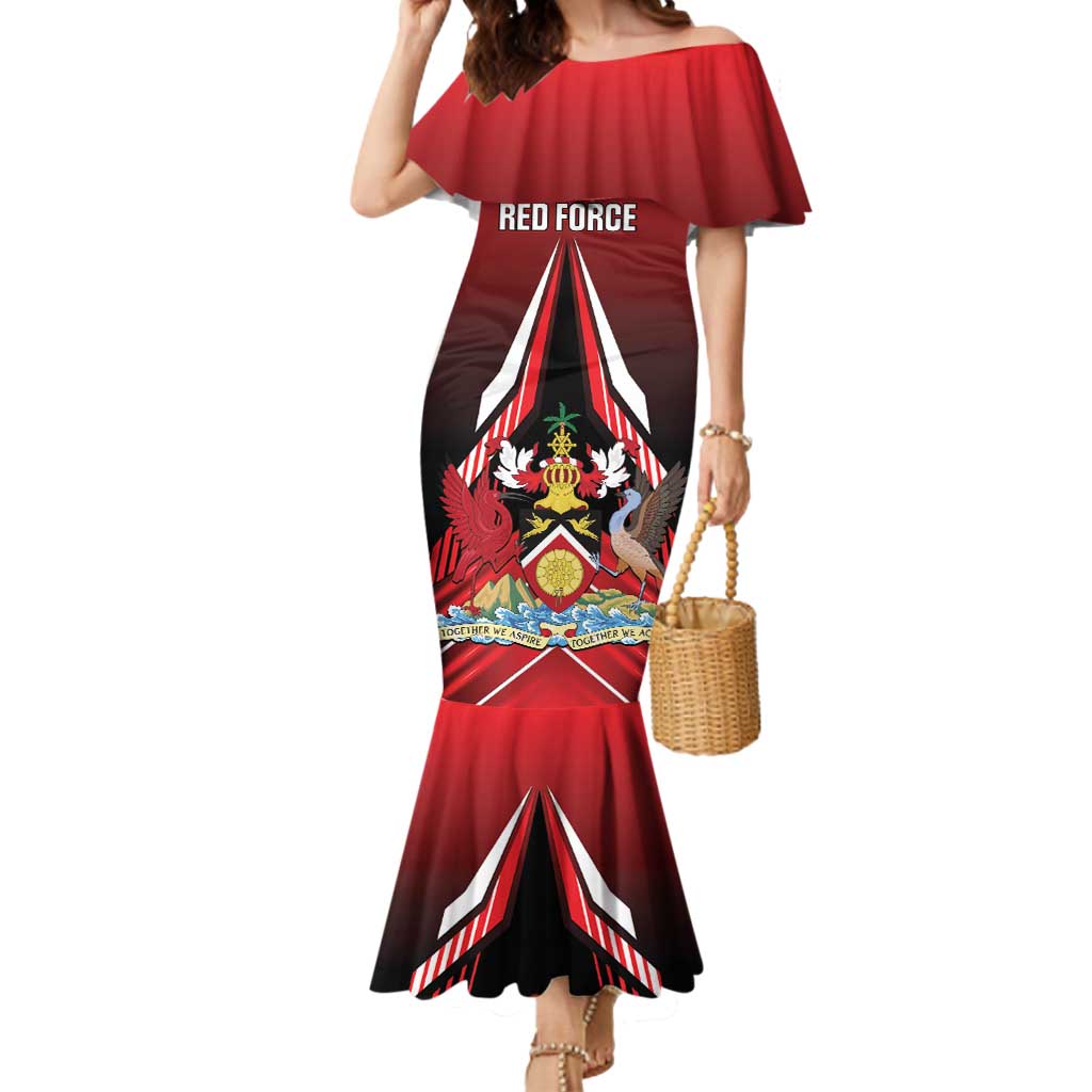 Custom Cricket Trinidad and Tobago Red Force Mermaid Dress Go Champion