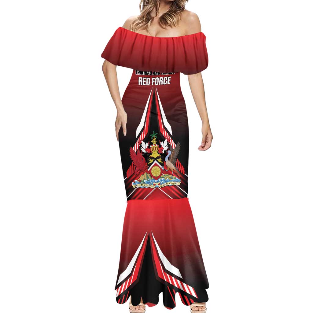 Custom Cricket Trinidad and Tobago Red Force Mermaid Dress Go Champion