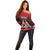 Custom Cricket Trinidad and Tobago Red Force Off Shoulder Sweater Go Champion