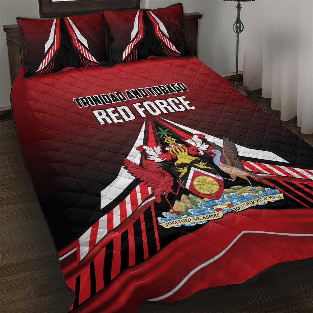 Custom Cricket Trinidad and Tobago Red Force Quilt Bed Set Go Champion