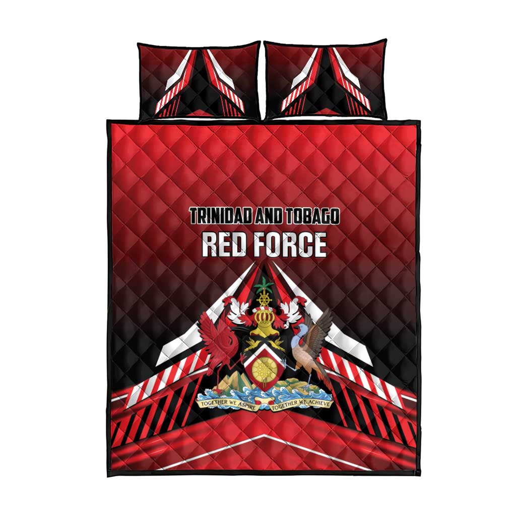 Custom Cricket Trinidad and Tobago Red Force Quilt Bed Set Go Champion