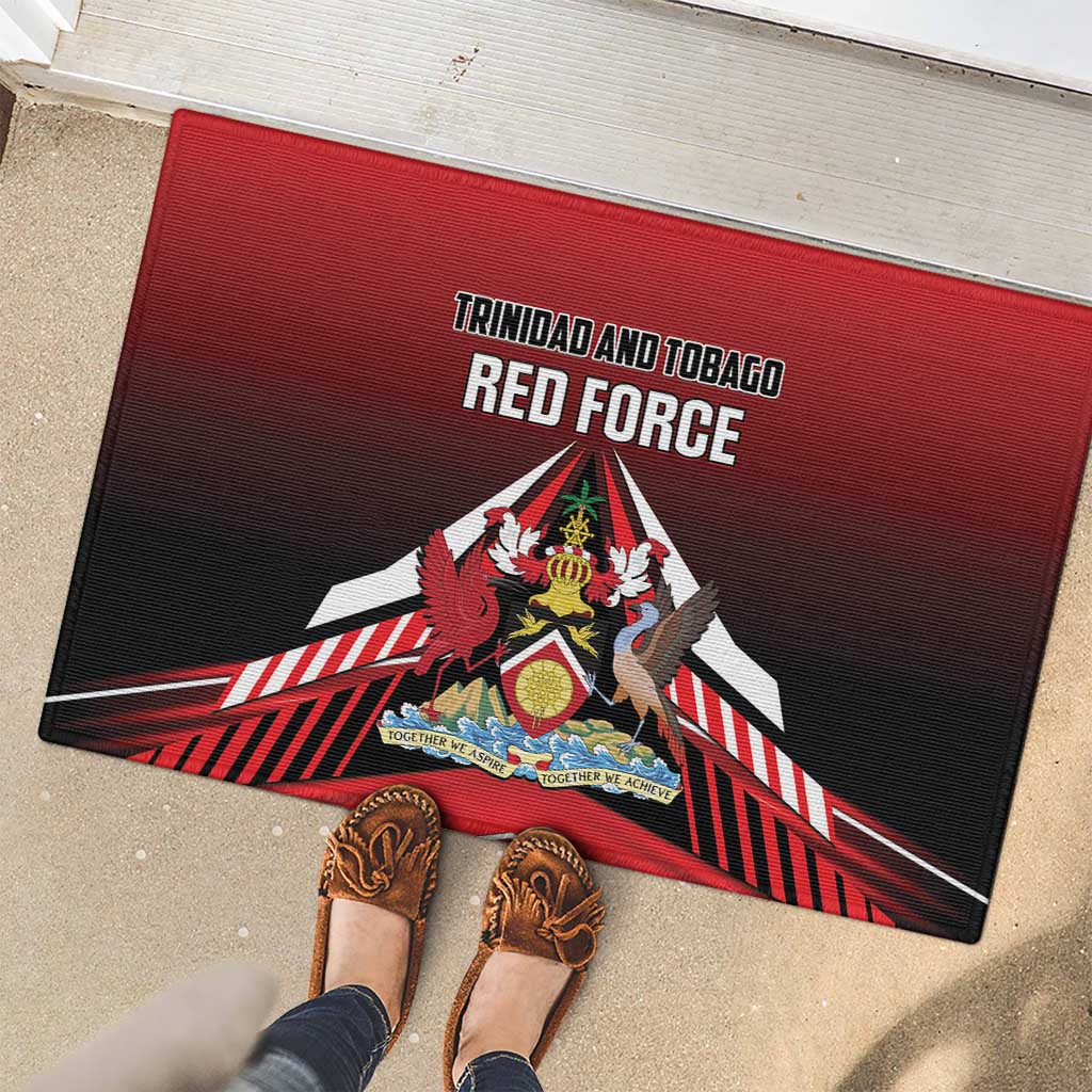 Custom Cricket Trinidad and Tobago Red Force Rubber Doormat Go Champion