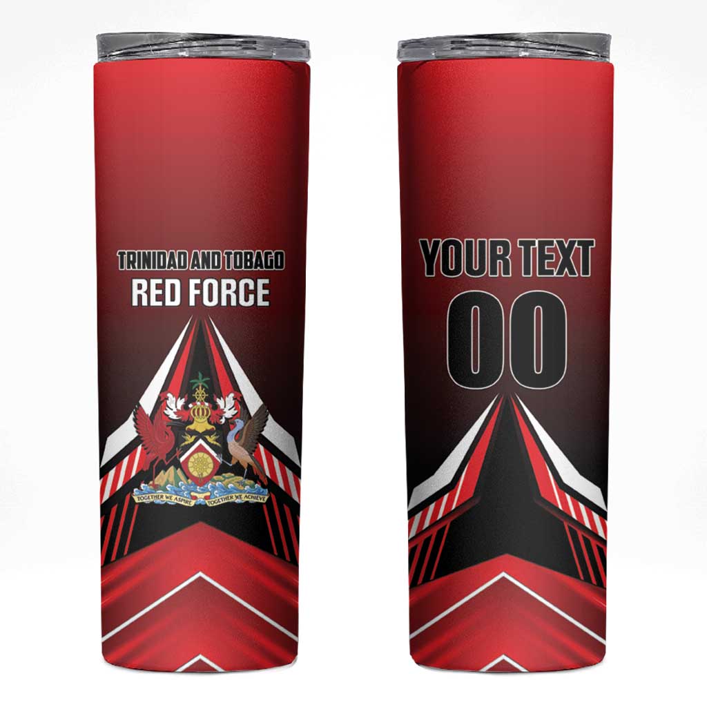 Custom Cricket Trinidad and Tobago Red Force Skinny Tumbler Go Champion