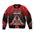 Custom Cricket Trinidad and Tobago Red Force Sleeve Zip Bomber Jacket Go Champion