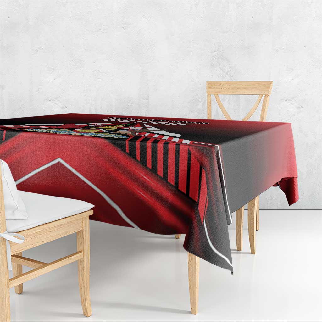 Custom Cricket Trinidad and Tobago Red Force Tablecloth Go Champion