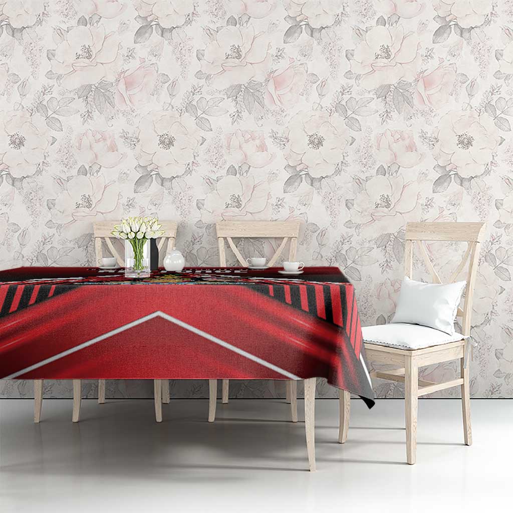 Custom Cricket Trinidad and Tobago Red Force Tablecloth Go Champion