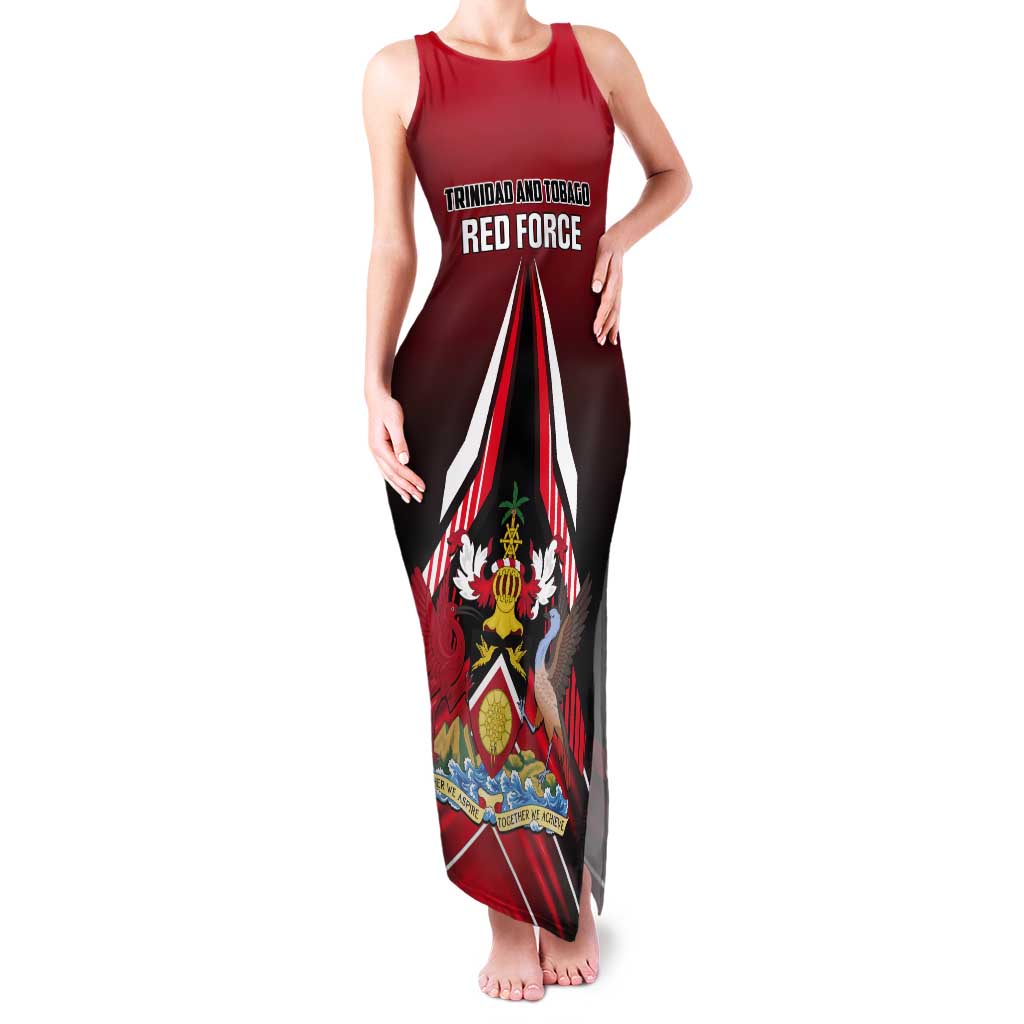 Custom Cricket Trinidad and Tobago Red Force Tank Maxi Dress Go Champion